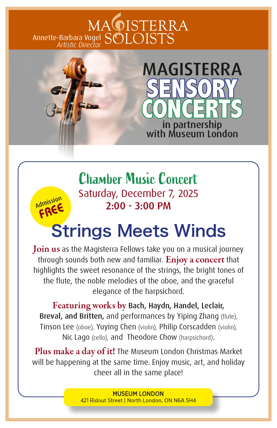 2025 U32 MAGISTERRA Flyer Sensory Concerts December 7 Titel